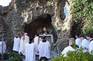 Adoration at the grotto