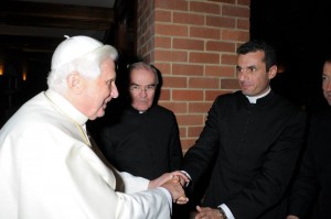 Greeting Pope Benedict at Kenthurst Study Centre, Sydney